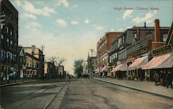 High Street Clinton, MA Postcard Postcard Postcard