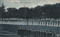 Tree Day at Wellesley College Massachusetts Postcard Postcard Postcard