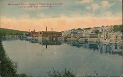 Merrimac River, showing Chick Shoe Factory in Distance Postcard