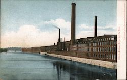 Mill and Merrimac River Lowell, MA Postcard Postcard Postcard