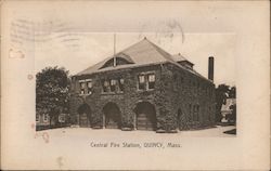 Central Fire Station Quincy, MA Postcard Postcard Postcard