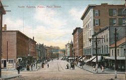 Main Street View North Adams, MA Postcard Postcard Postcard