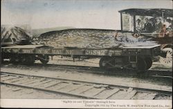 Sights on Our Travels Through Here - Boston & Maine RR Car With Huge Fish Postcard