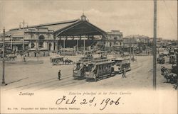 Estacion principal de los Ferro Carriles Santiago, Chile Postcard Postcard Postcard