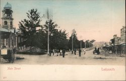 Looking Along Main Street Postcard