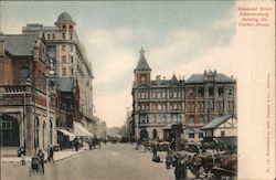 Simmond Street, Johannesburg, showing the Corner House Postcard