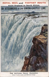 The Victoria falls, Rhodesia Zimbabwe Africa Postcard Postcard Postcard