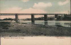 Modder River and Bridge South Africa Postcard Postcard Postcard