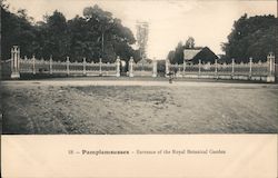 Pamplemousses - Entrance of the Royal Botanical Garden Mauritius Africa Postcard Postcard Postcard