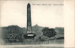 Malartic Tomb, Champ de Mars Racecourse Port Louis, Mauritius Africa Postcard Postcard Postcard