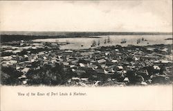 View of the town of Port Louis & Harbour Mauritius Africa Postcard Postcard Postcard