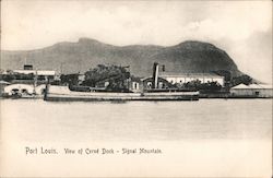 Port Louis. View of Cerne Dock - Signal Mountain Mauritius Africa Postcard Postcard Postcard