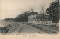 Looking Along Boulevard Gallieni Postcard