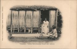 Femme Betsimisaraka Tissant Une Rabanne Tamatave, Madagascar Africa Postcard Postcard Postcard