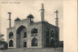 Entrance Gate Secundra, India Postcard Postcard Postcard