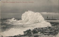 South West Breakwater During the Monsoon Colombo, Sri Lanka Southeast Asia Postcard Postcard Postcard