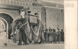 Maharaja's best Elephant with Howdah, jaipur India Postcard Postcard Postcard