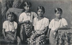 Four Kandyan Girls Postcard