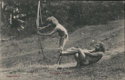 Veddah with Bows and Arrows Postcard