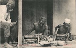 Gem Cutters, Ceylon Postcard