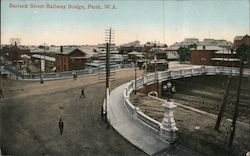 Barrack Street Railway Bridge, perth, W A Australia Postcard Postcard Postcard