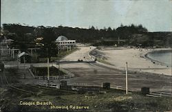 Coogee Beach, Showing Reserve Postcard