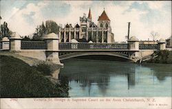 Victoria St. Bridge & Supreme Court on the Avon Christchurch, N.Z. New Zealand Postcard Postcard Postcard