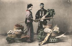 The Vegetable Seller Japan Postcard Postcard Postcard