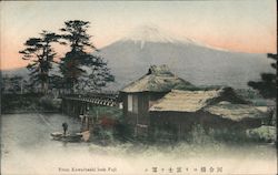 From Kawaibashi look Fuji Japan Postcard Postcard Postcard