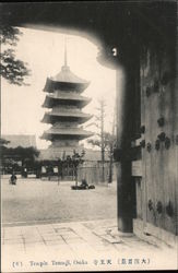 Temple, Tennoji, Osaka Postcard