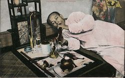 Chinaman Smoking Opium Postcard