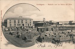 Malecon con los Banos del Rhin Autofagasta, Chile Postcard Postcard Postcard