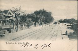 Train Station Postcard