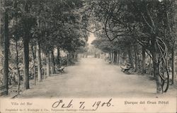 Vina del Mar, Parque del Gran Hotel Postcard