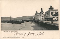 Muella de Pasajeros Valparaiso, Chile Postcard Postcard Postcard