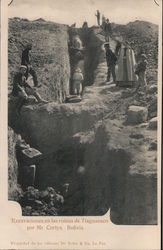 Excavaciones en las ruinas de Tiaguanaco por Mr. Curtys, Bolivia Postcard