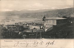 Vista a la cordillera desde la Bahia Postcard