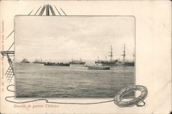 Chilean warships Postcard