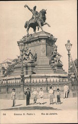 Estatua D. Pedro I. Postcard