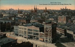 Bird's Eye View from Georgie Life Insurance Building Macon, GA Postcard Postcard Postcard