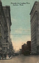 Riverside Avenue Looking West Postcard