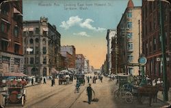 Riverside Avenue Looking East from Howard Street Postcard