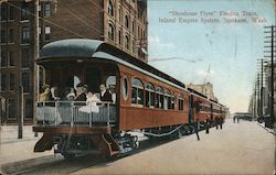 "Shoshone Flyer" Electric Train, Inland Empire System Postcard