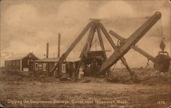 Digging the Government Drainage Canal Toppenish, WA Postcard Postcard Postcard