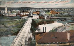 Bird's Eye View of City Postcard