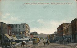 Yakima Avenue from the N.P.R.R. Postcard