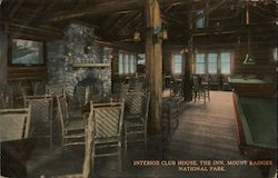 Interior Club House, The Inn Mount Rainier National Park, WA Postcard Postcard Postcard