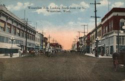 Wenatchee Ave., Looking South from 1st St. Postcard