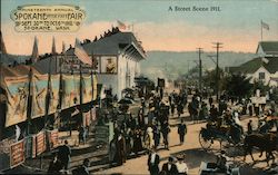 Nineteenth Annual Spokane Interstate Fair, A Street Scene 1911 Washington Postcard Postcard Postcard