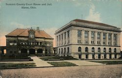 Summit County Court House and Jail Akron, OH Postcard Postcard Postcard